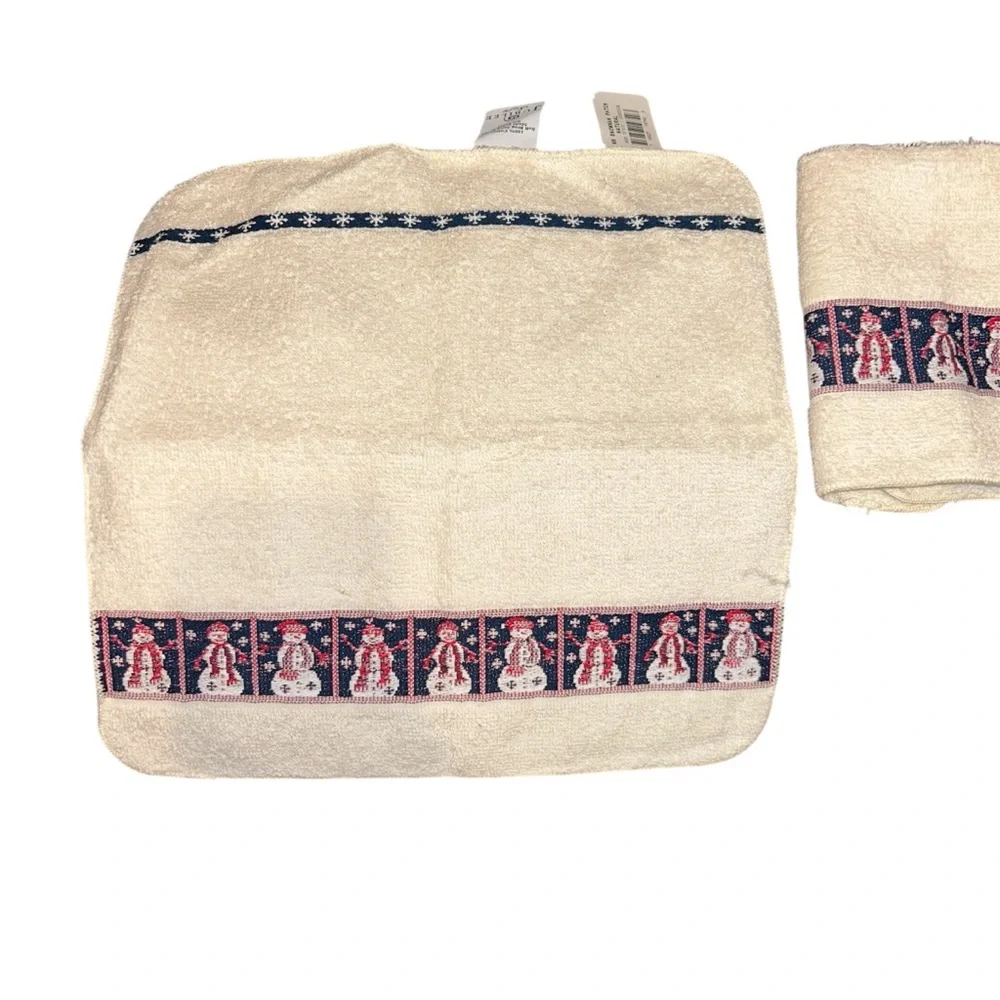 NWT Jubilee Snowman Bath Towel Set